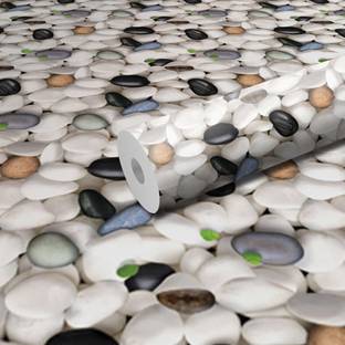 AMBEY DECOR Vinyl Abstract White Wallpaper