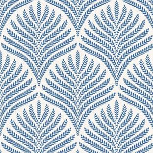 Bhavsia Enterprise Paper, Vinyl Floral & Botanical Blue, White Wallpaper