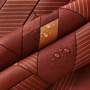 FOKRIM Vinyl Decorative Maroon Wallpaper