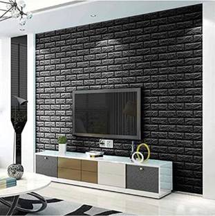 KESHAVART Vinyl Abstract Black Wallpaper