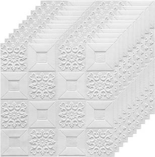 Onbet Embossed Floral & Botanical White Wallpaper