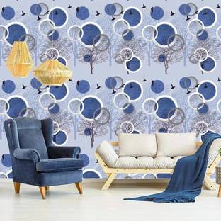 LACCO Vinyl Floral & Botanical White Wallpaper