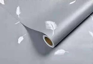 LUXURA CREATIONS Vinyl Abstract Grey Wallpaper