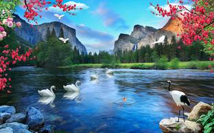 HD PRINT HOUSE Vinyl Nature Green Wallpaper