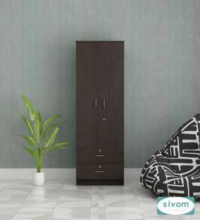 SIVOM ULTRA Multipurpose 2 Door Wardrobe With Drawer/ Spacious 2 shelves Engineered Wood 2 Door Wardrobe
