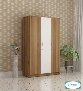 SIVOM SIVOM Oliver Multipurpose 3 Door Wardrobe / Spacious 7 Shelves With 2 Drawer Engineered Wood 3 Door Wardrobe