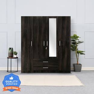 Wakefit Organza Plus Engineered Wood 4 Door Wardrobe