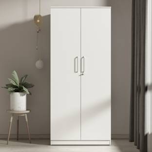 A GLOBIA CREATIONS Swiss Engineered Wood 2 Door Wardrobe