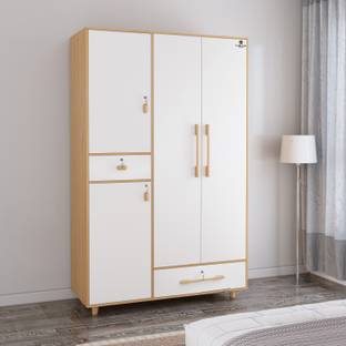 CARLTON LONDON Charlotte Engineered Wood 4 Door Wardrobe