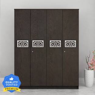 SIVOM Feature Multipurpose 4 Door Closet Engineered Wood 4 Door Wardrobe
