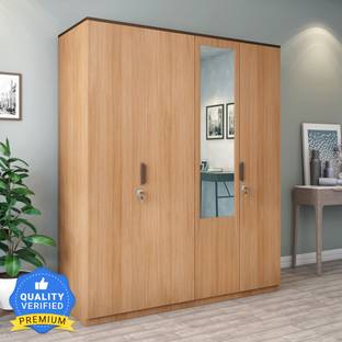 Nilkamal Milford Engineered Wood 4 Door Wardrobe