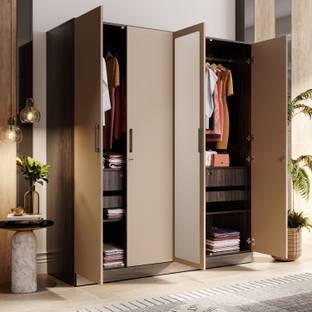 Wakefit Cashmere Plus Engineered Wood 4 Door Wardrobe