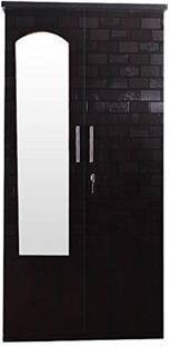 CASPIAN Wooden Almirah for Clothes and Stacking space -Home Furniture Storage Engineered Wood 2 Door Wardrobe
