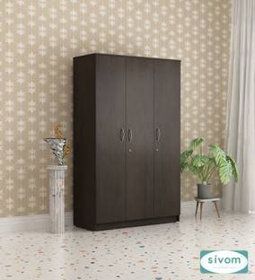SIVOM SIVOM Oliver Multipurpose 3 Door Wardrobe / Spacious 7 Shelves With 2 Drawer Engineered Wood 3 Door Wardrobe