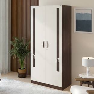 BLUEWUD Andrie 2 Door Almira for Bedroom Home Furniture Engineered Wood 2 Door Wardrobe