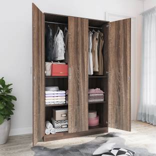 Bharat Lifestyle Florence Engineered Wood 3 Door Wardrobe