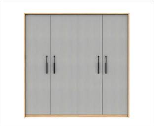 WC White Cedar Engineered Wood 4 Door Wardrobe (color =white) Engineered Wood 4 Door Wardrobe