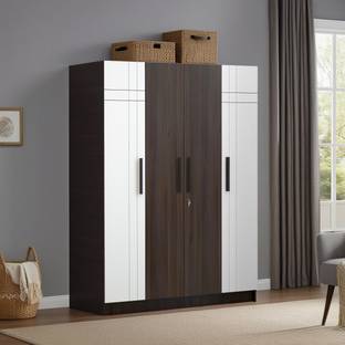 Trevi Mustang 4 door wardrobe (Almirah/Almari/Cupboard) Engineered Wood 4 Door Wardrobe