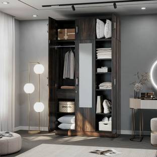 Wakefit Gingham Engineered Wood 3 Door Wardrobe