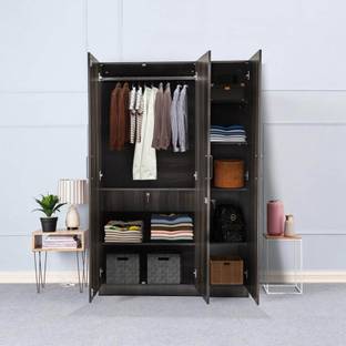 Wakefit Gingham Engineered Wood 3 Door Wardrobe