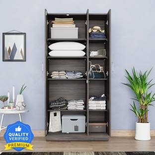 Wakefit Twill Engineered Wood 3 Door Wardrobe