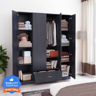 Flipkart Perfect Homes Andes Engineered Wood 4 Door Wardrobe