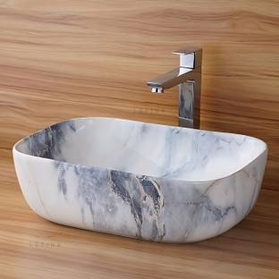 Lofina Ceramic DSM 1021 (L45XW32.5XH12.5 cm) Counter top Ceramic Wash Basin Table Top Basin Table Top Basin
