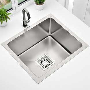 chirag Kitchen Sink 18x16x10 Single Bowl 16-Gauge, 18 Inch, T-304 Stainless Steel Sink CHM1816M Vessel Sink