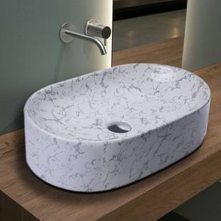 clayplus PREMIUM GRADE CERAMIC TABLE TOP WASH BASIN ( 12.5 * 20 ) Table Top Basin
