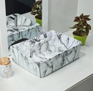 DELTA Table Top & Wall Mount Ceramic WashBasin(04) (16*12*5)(T)(M04) Wall Hung Basin