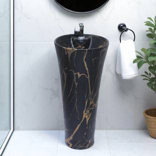 clayplus Pedestal One-Piece Wash Basin Premium Grade Ceramic's Designer Pedestal One-Piece Wash Basin Pedestal Basin