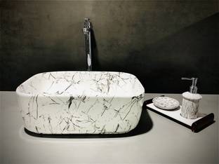 DELTA Table Top Premium Designer Ceramic Wash Basin(M06) (16*12*5)(M06) Table Top Basin