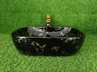 Lofina Ceramic Premium Wash Basin Countertop, Tabletop Ceramic Bathroom Sink/ Basin DSL 1015 (L45XW32.5XH12.5 CM) Counter top Ceramic Wash Basin Table Top Basin