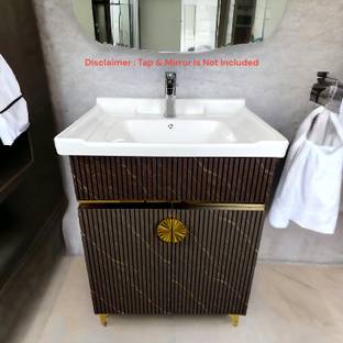BOBBYEXPORT Gold Premium 24" freestanding Wash Basin Vanity HDHMR Cabinet For Bathroom BETG1 Table Top Basin