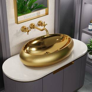 BASSINO Bassino Art Wash Basin Countertop, Tabletop Ceramic Bathroom Sink/Basin EU-028 Table Top Basin