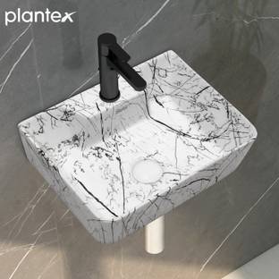 Plantex Wash Basin for Bathroom/Designer Ceramic Basin/Wash Basin for Home Wall Hung Basin