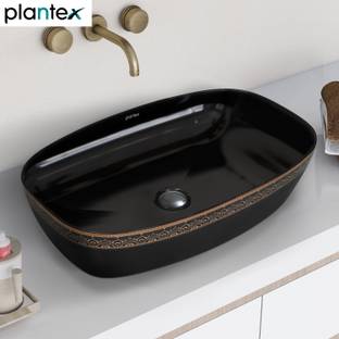 Plantex Designer Ceramic Basin/Table Top Wash Basin for Bathroom/Sink Basin for Home Counter Top