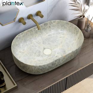 Plantex Tabletop Wash Basin for Bathroom/Designer Ceramic Basin/Wash Basin for Home Counter Top