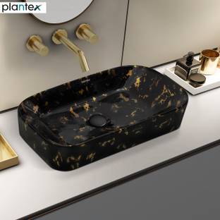 Plantex Ceramic Washbasin for Bathroom/Counter Top Wash Basin Tabletop Wash Basin for Bathroom/Designer Ceramic Basin/Wash Basin for Home Counter Top