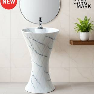 CARA MARK | Stain & Scratch Resistant| pedestal basin/pedestal wash basin for bathroom/ pedestal wash basin/dd39/ Pedestal Basin
