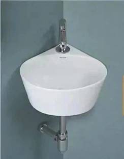 Sumra G Sumra G Wash Basin Fabula Corner Wall Hung Basin Hand Wash Basin For Bathroom Kitchen. Corner Basin