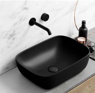 NEXIS Premium WASH BASIN (MATT FINISH) 18X13X5.5 MATT BLACK Table Top Basin