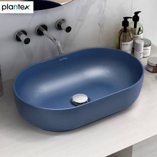 Plantex Tabletop Wash Basin for Bathroom/Designer Ceramic Basin/Wash Basin for Home Counter Top