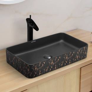 Plantex Ceramic Basin for Bathroom/Table Top Wash Basin/Washbasin for Bathroom (EQTT-084) Counter Top