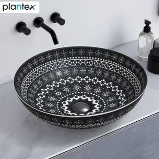 Plantex Ceramic Table Top Wash Basin/ Basin /Washbasin for Bathroom Ceramic Washbasin for Bathroom/Bathroom Basin/Tabletop Wash Basin for Home/Hotel Counter Top