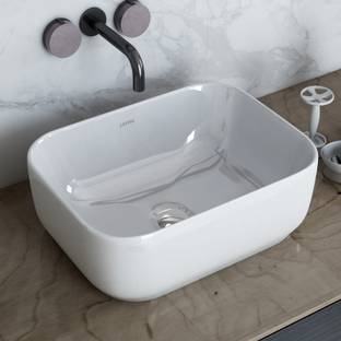 Plantex Premium Ceramic Basin/Counter Top Wash Basin For Bathroom/Sink For Handwash Table Top Basin