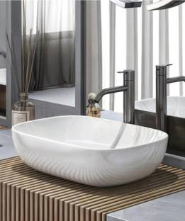 DELTA Premium Quality Ceramic Wash Basin For Home and Hotels(White) RJ-WHITE Table Top Basin
