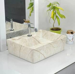 InletCera Table Top & Wall Mount Ceramic Wash Basin(40) (16*12*5)(M40) Wall Hung Basin