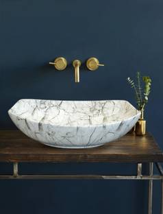 DELTA Table Top Premium Designer Ceramic Wash Basin(M44) (22*15*5)(M44) Table Top Basin