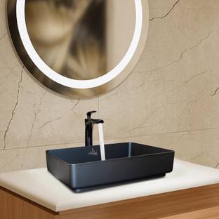 D&B BATHWARE D&B BATHWARE Premium Leonardo SUS 304 Metallic Wash Basin | 340 x 520 mm | Sleek Bathroom Sink Table Top Basin